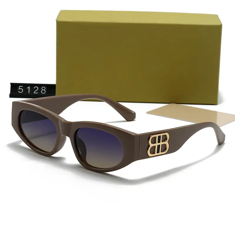 Women's Polarized Sunglasses Brown Cat's Eye Design - Image 5