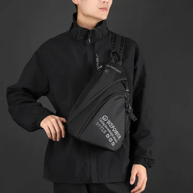 Men's Blue Multifunctional Shoulder Bag Large Capacity - Image 6
