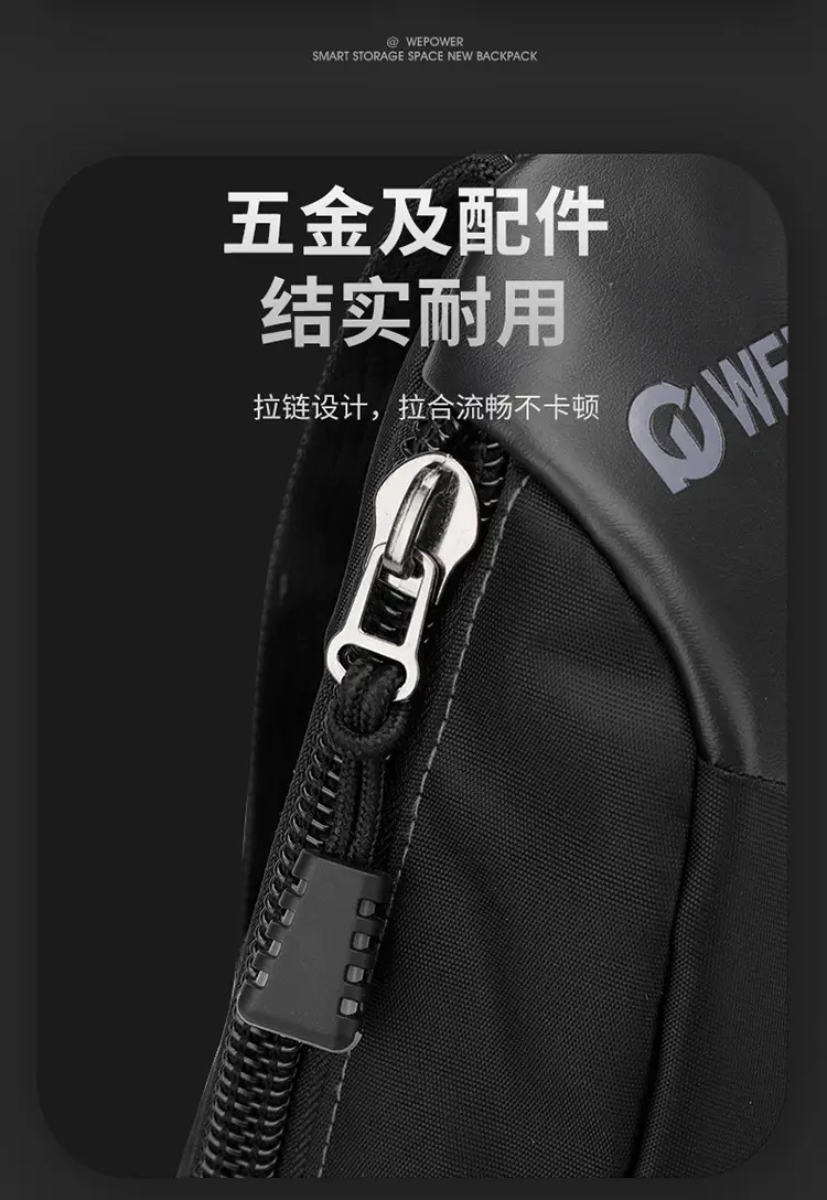Men's Blue Multifunctional Shoulder Bag Large Capacity — feature 12