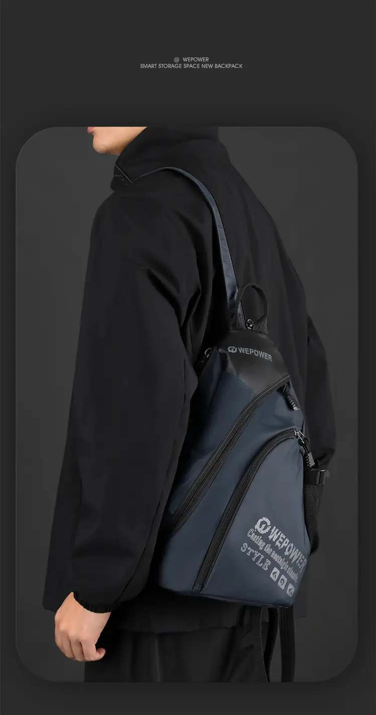 Men's Blue Multifunctional Shoulder Bag Large Capacity — feature 16