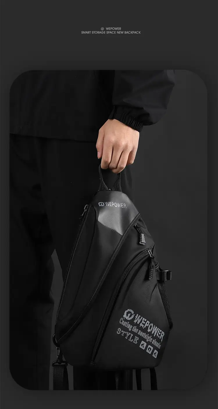 Men's Blue Multifunctional Shoulder Bag Large Capacity — feature 18