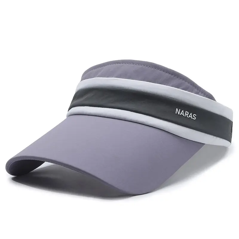 Women's Gray Sun Visor Cap with Strap