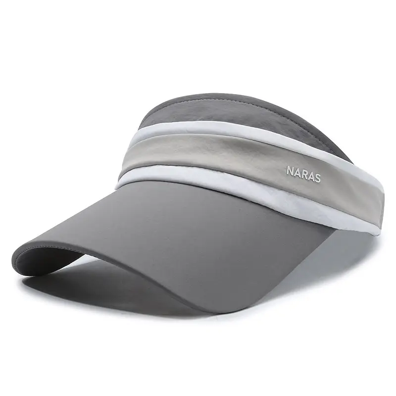Women's Gray Sun Visor Cap with Strap