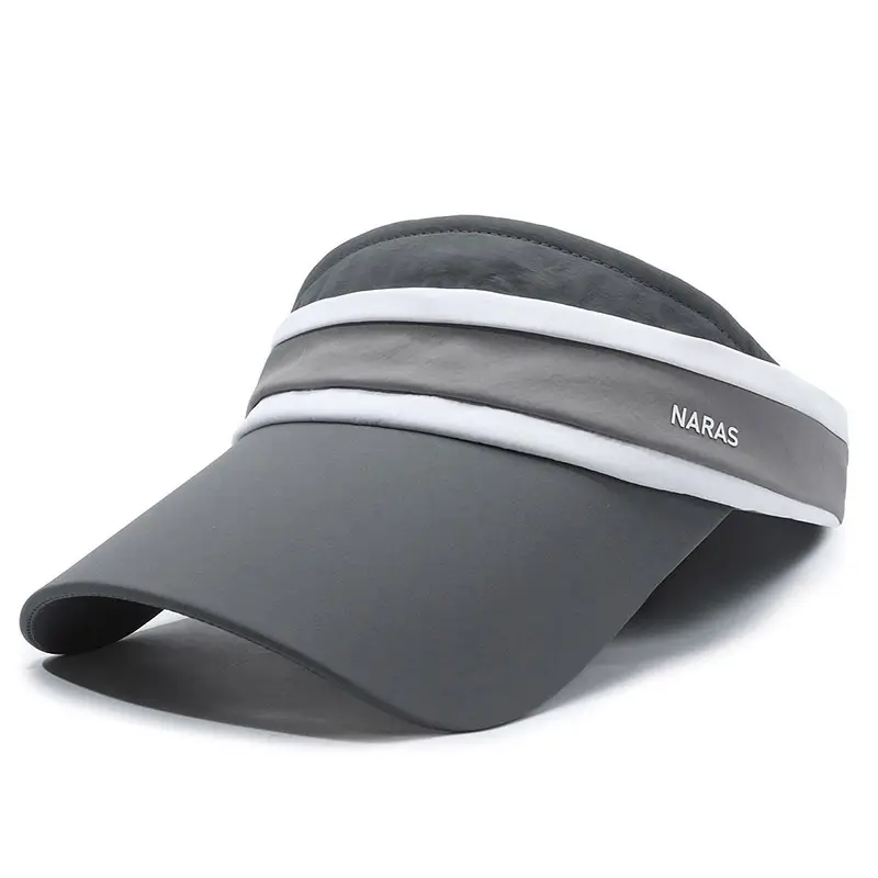 Women's Gray Sun Visor Cap with Strap