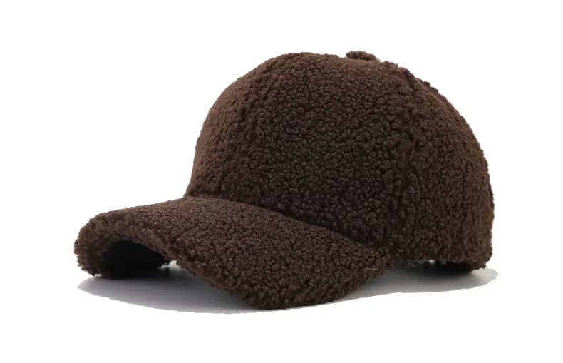 Women Winter Cap Brown Plush Warm Beige — feature 7