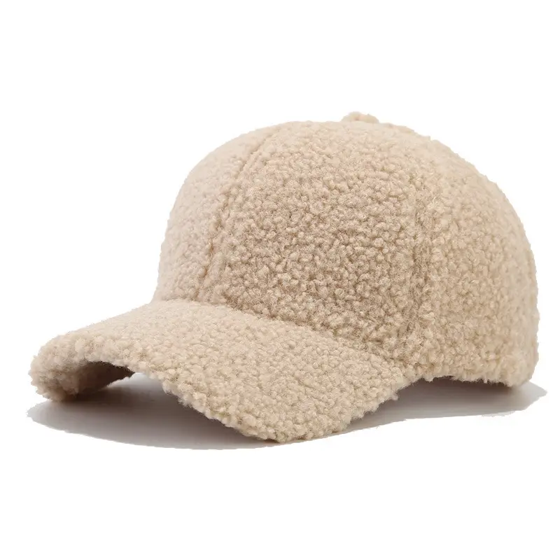 Women Winter Cap Brown Plush Warm Beige - Image 11