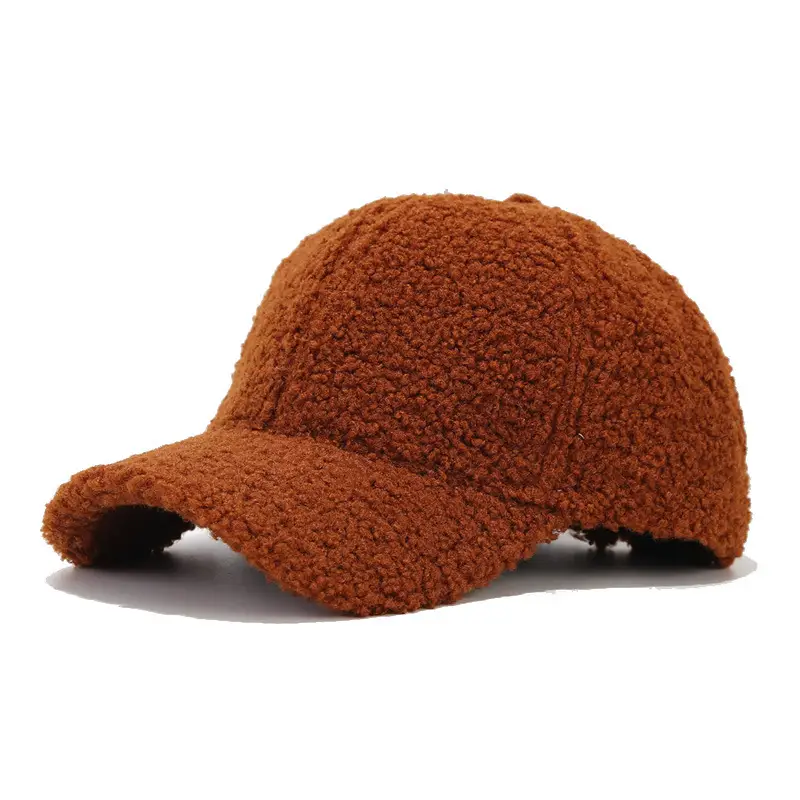 Women Winter Cap Brown Plush Warm Beige - Image 4