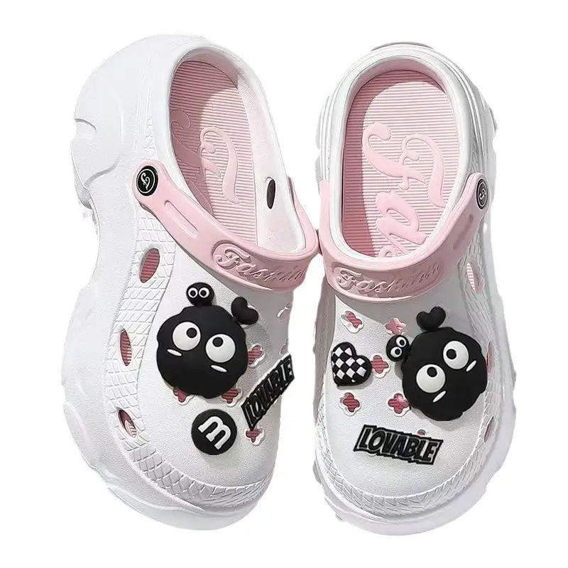 Summer Cave Shoes Women's Thick-soled Height-increasing Beach Anti-slip Couple Home and Outfit Baotou Sandals and Slippers Couple - Image 8