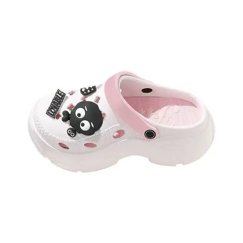 Summer Cave Shoes Women's Thick-soled Height-increasing Beach Anti-slip Couple Home and Outfit Baotou Sandals and Slippers Couple - Image 2