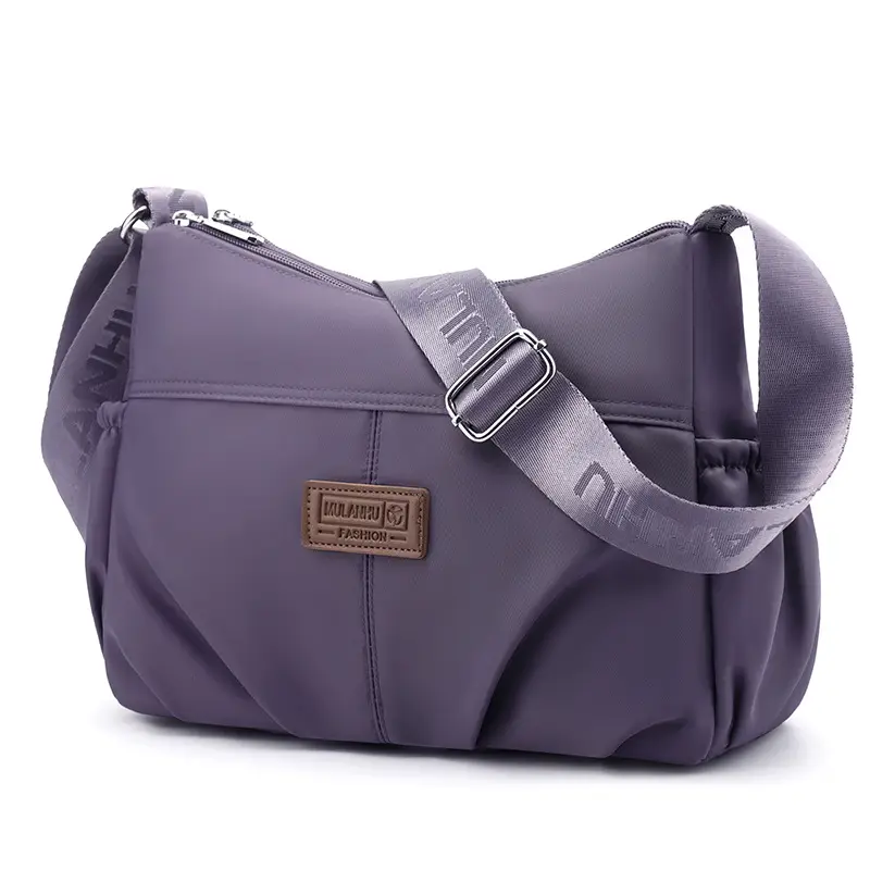 Light Blue Quilted Crossbody Bag for Women