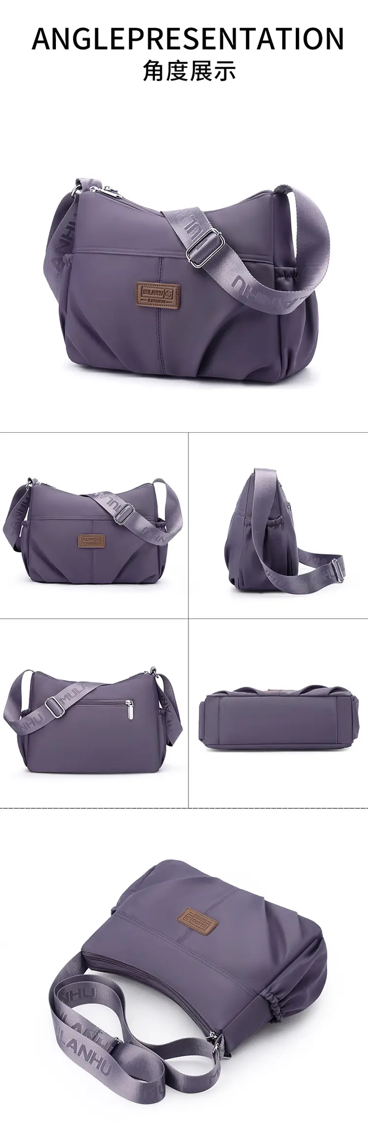 Light Blue Quilted Crossbody Bag for Women — feature 14