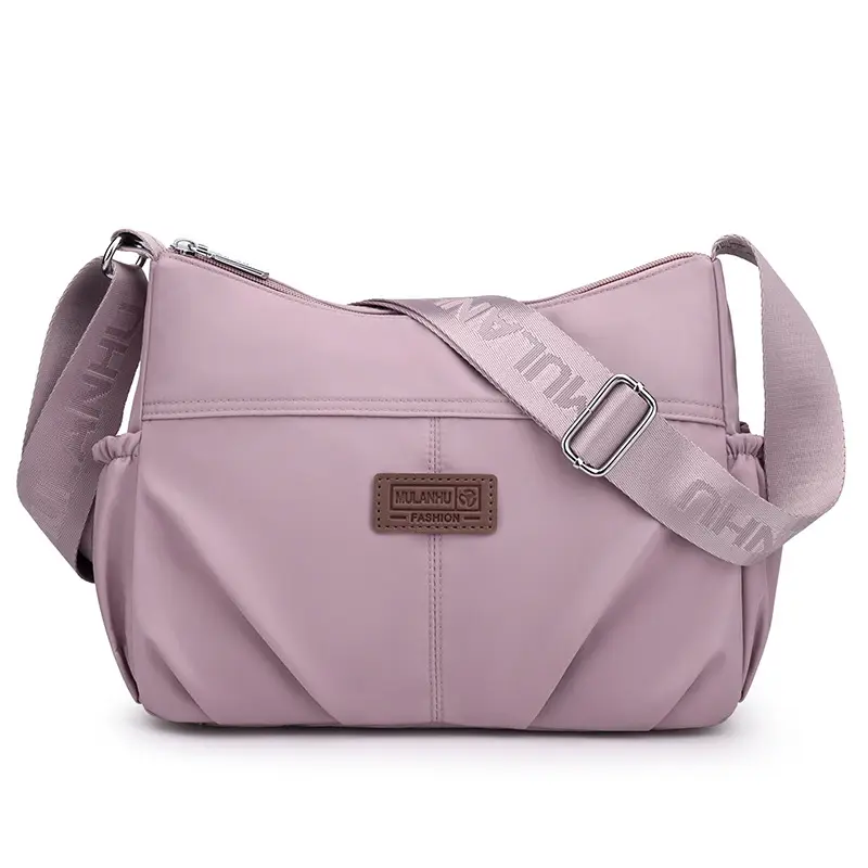 Light Blue Quilted Crossbody Bag for Women