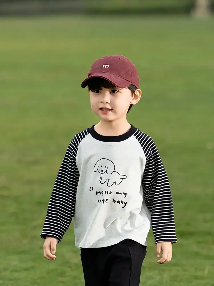 Kids Raglan Sleeve T-Shirt Boys Spring Wear - Image 5