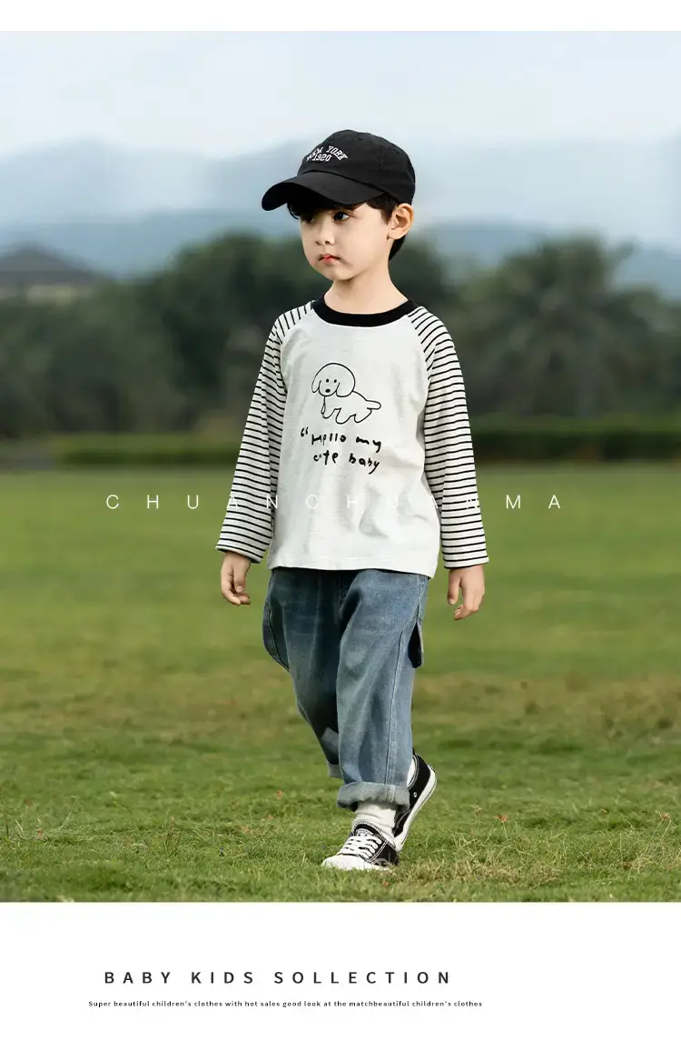 Kids Raglan Sleeve T-Shirt Boys Spring Wear — feature 15