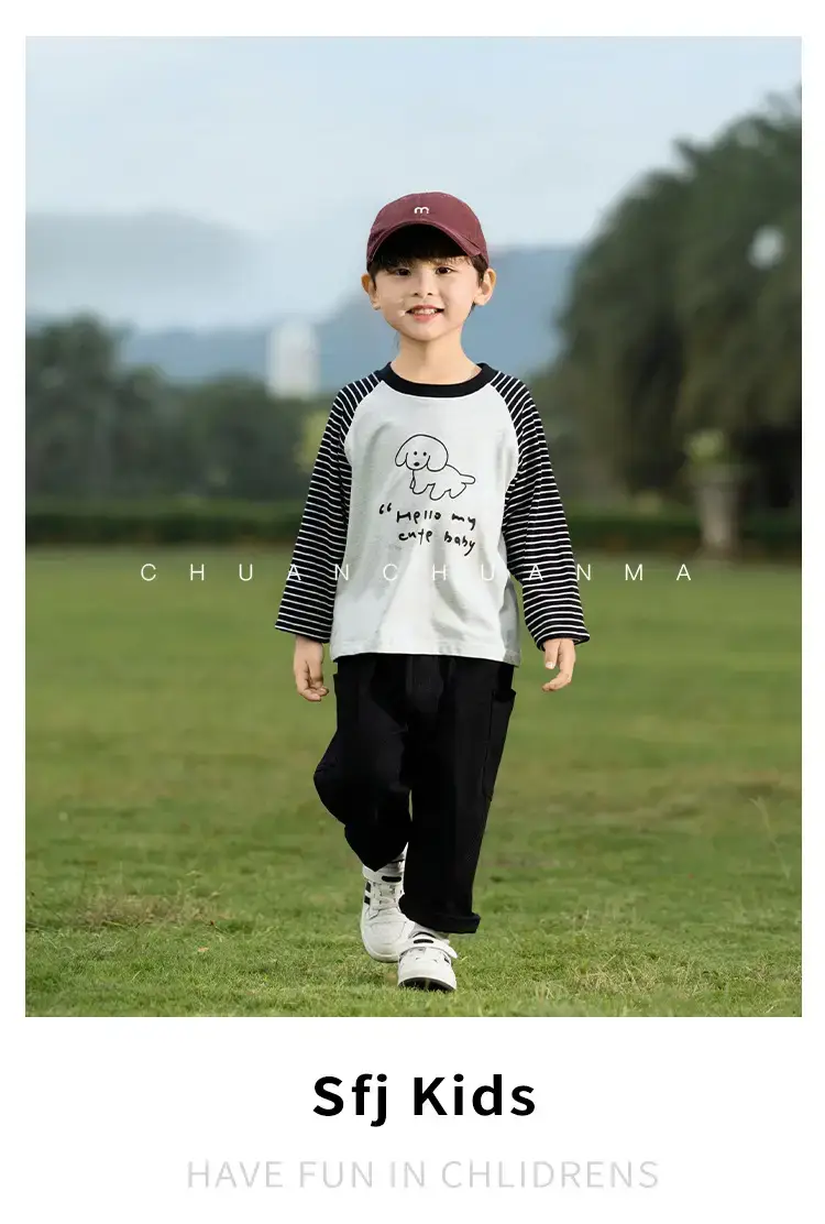 Kids Raglan Sleeve T-Shirt Boys Spring Wear — feature 27