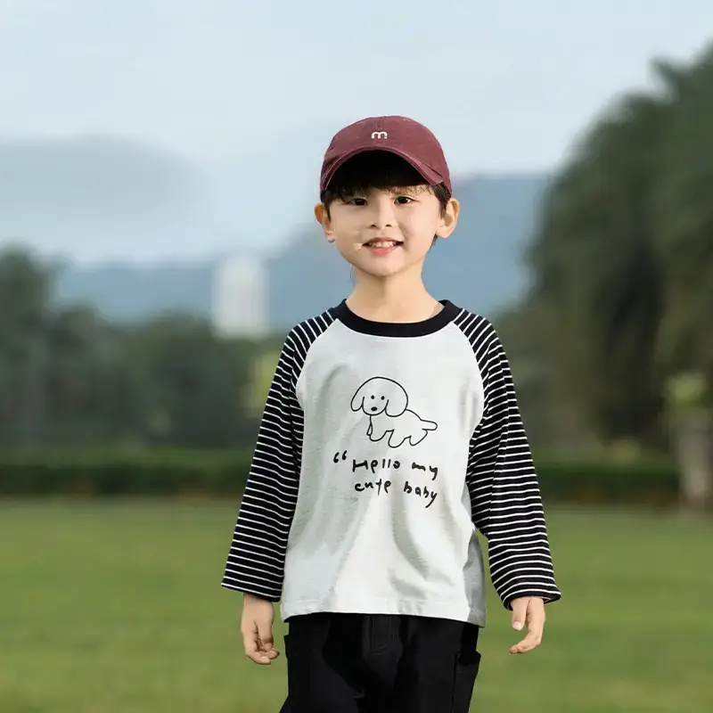 Kids Raglan Sleeve T-Shirt Boys Spring Wear - Image 2