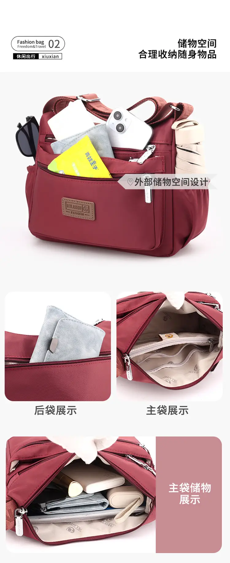 Light Blue Mu Lan Arc Crossbody Bag 2024 — feature 9