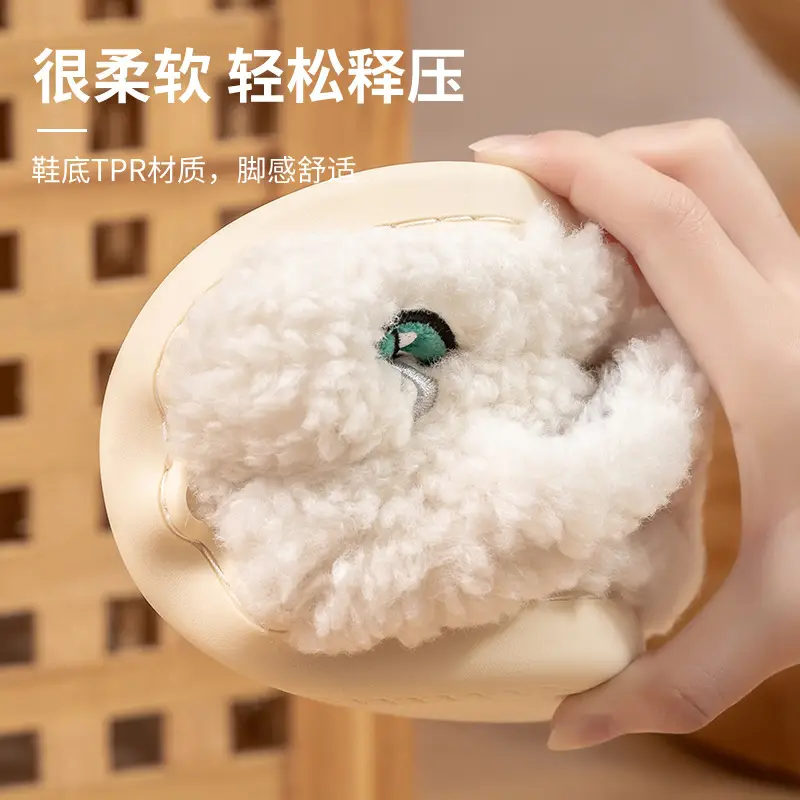 Men's Cotton Slippers for Winter, Warm Home Cotton Shoes with Fur, Autumn and Winter Men's Style, Wholesale from Manufacturer, Non-Slip Warm Fleece - Image 6
