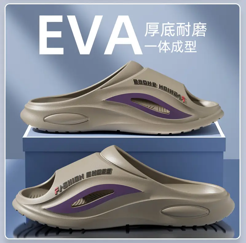 Thick bottom EVA men's wear-resistant slippers new summer men's home outdoor wear indoor non-slip soft bottom deodorant trend — feature 14
