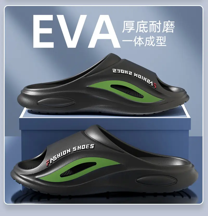Thick bottom EVA men's wear-resistant slippers new summer men's home outdoor wear indoor non-slip soft bottom deodorant trend — feature 15