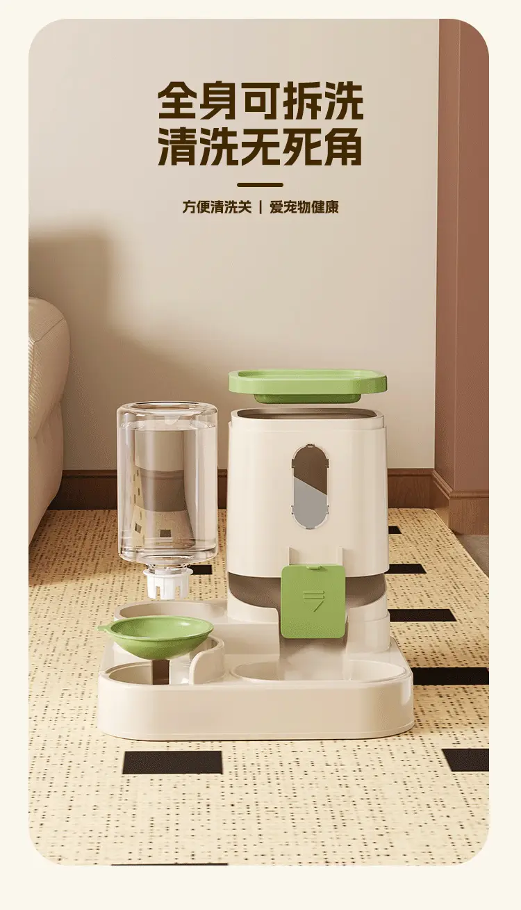 Cat Bowl Large Capacity Cat Drinking Water Feeder Automatic Food Renewal Feeder Pet Bowl Pet Supplies — feature 10
