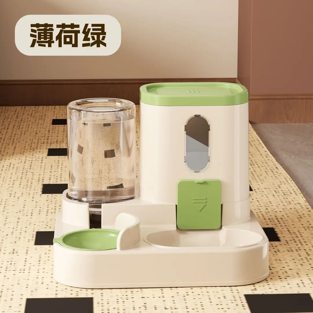 Cat Bowl Large Capacity Cat Drinking Water Feeder Automatic Food Renewal Feeder Pet Bowl Pet Supplies