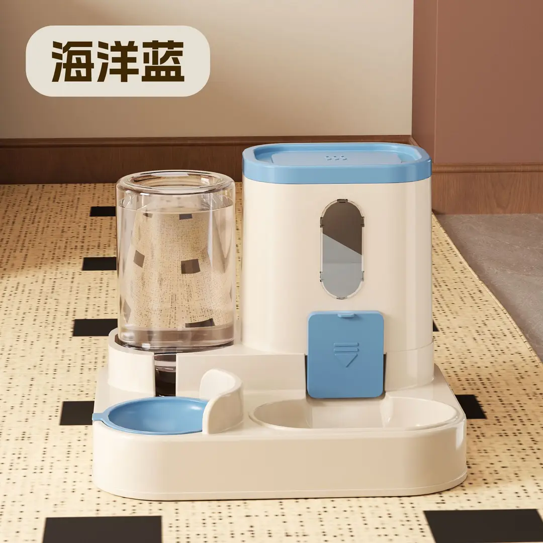 Cat Bowl Large Capacity Cat Drinking Water Feeder Automatic Food Renewal Feeder Pet Bowl Pet Supplies