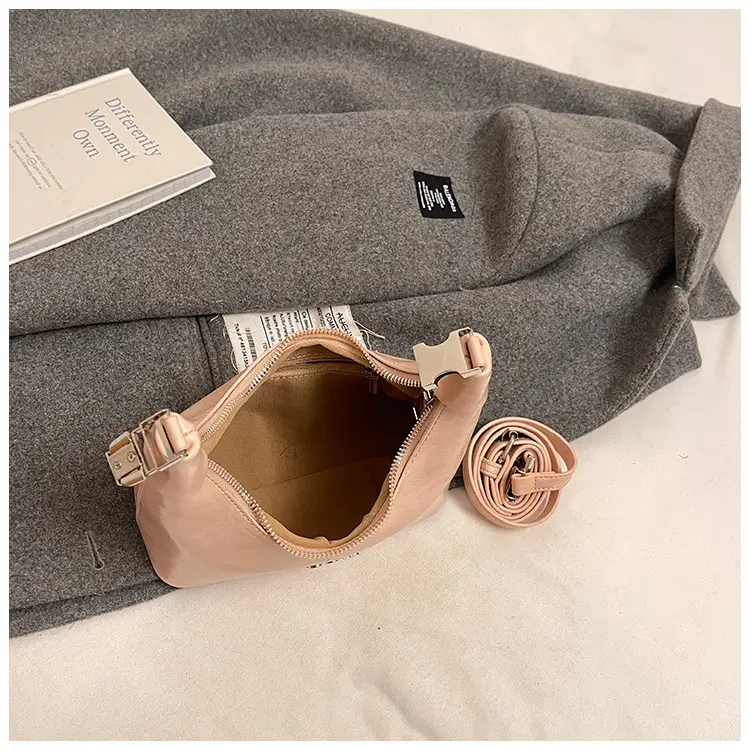 Women's Pink Leather Shoulder Bag with Rope Handle — feature 10