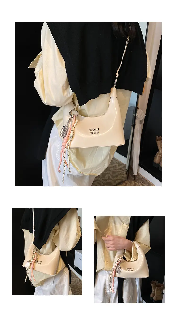Women's Pink Leather Shoulder Bag with Rope Handle — feature 11
