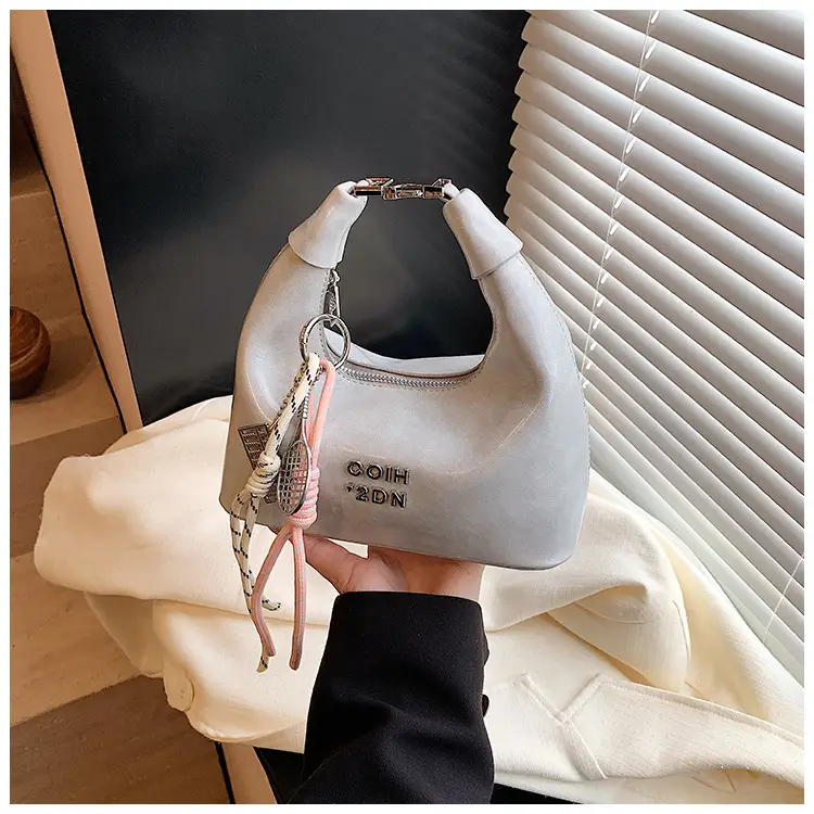 Women's Pink Leather Shoulder Bag with Rope Handle — feature 16