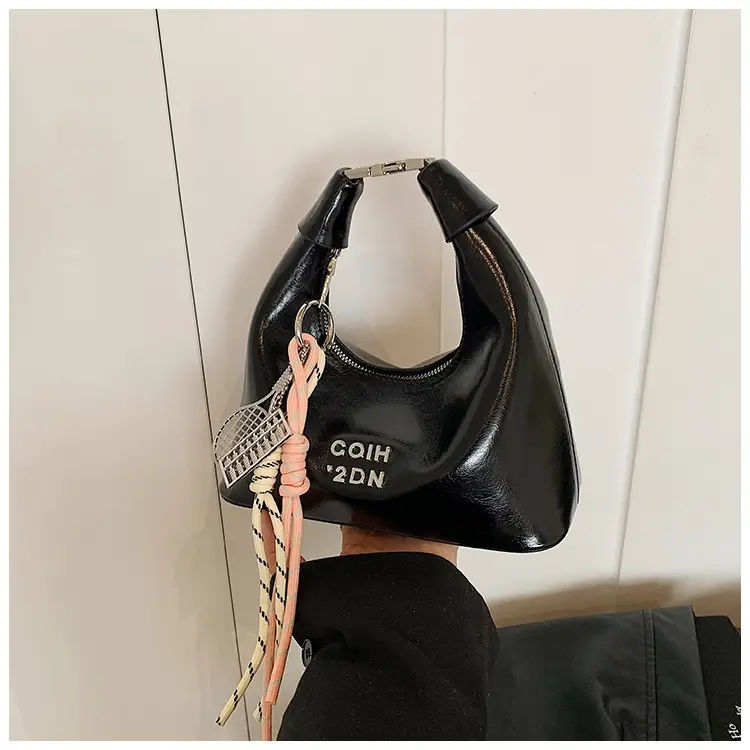 Women's Pink Leather Shoulder Bag with Rope Handle — feature 25