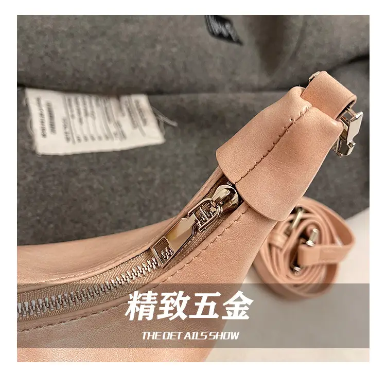 Women's Pink Leather Shoulder Bag with Rope Handle — feature 5