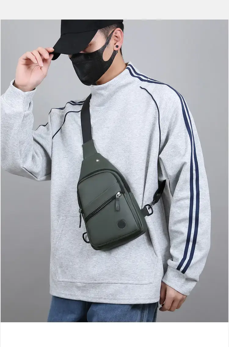 Men's Grey Business Crossbody Bag 2025 Multi Functional — feature 16