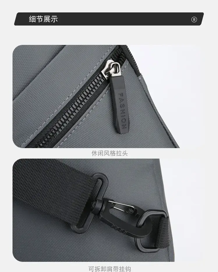 Men's Grey Business Crossbody Bag 2025 Multi Functional — feature 30