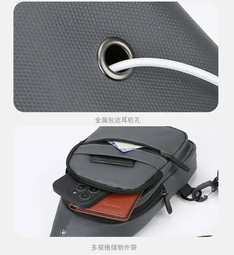 Men's Grey Business Crossbody Bag 2025 Multi Functional — feature 32