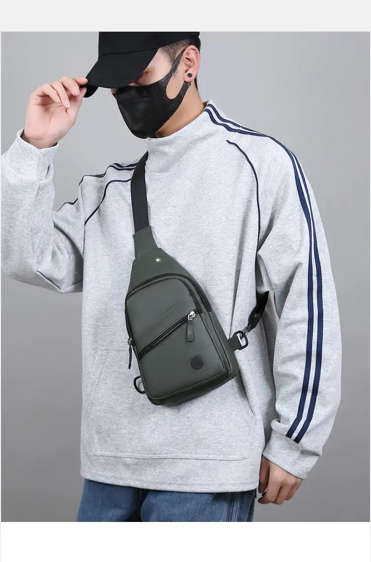 Men's Waterproof Oxford Chest Bag Large Capacity — feature 15