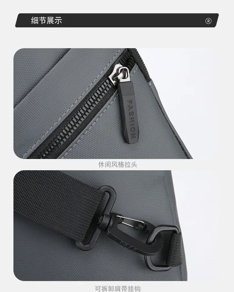 Men's Waterproof Oxford Chest Bag Large Capacity — feature 30