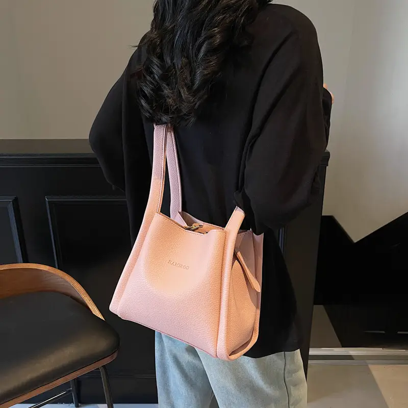 Women's Soft Leather Diagonal Bucket Bag Brown 2025 - Image 7