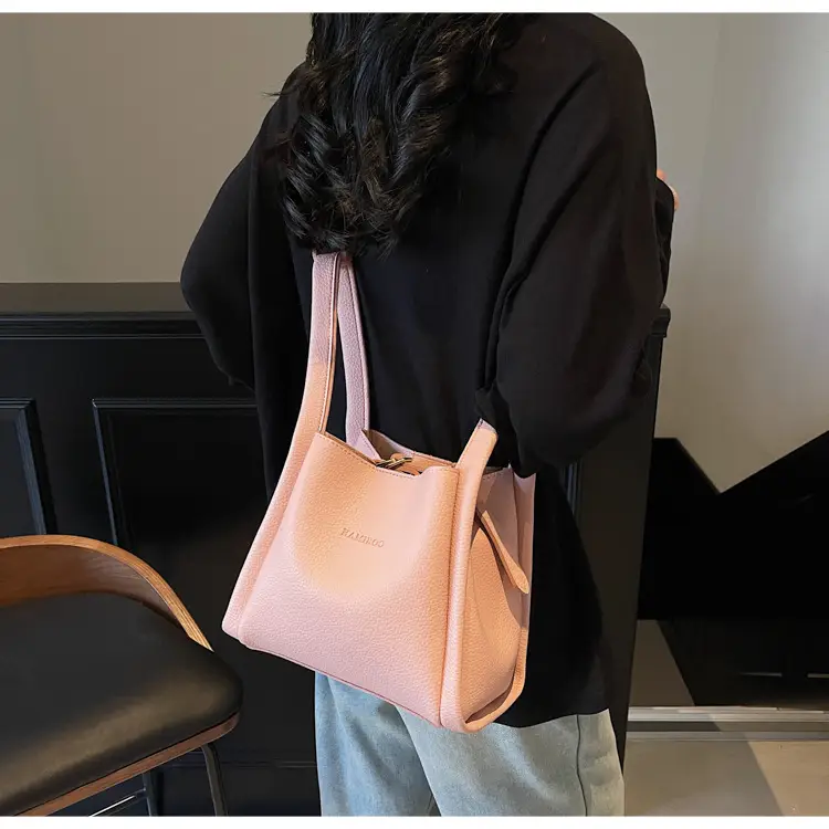 Women's Soft Leather Diagonal Bucket Bag Brown 2025 — feature 19