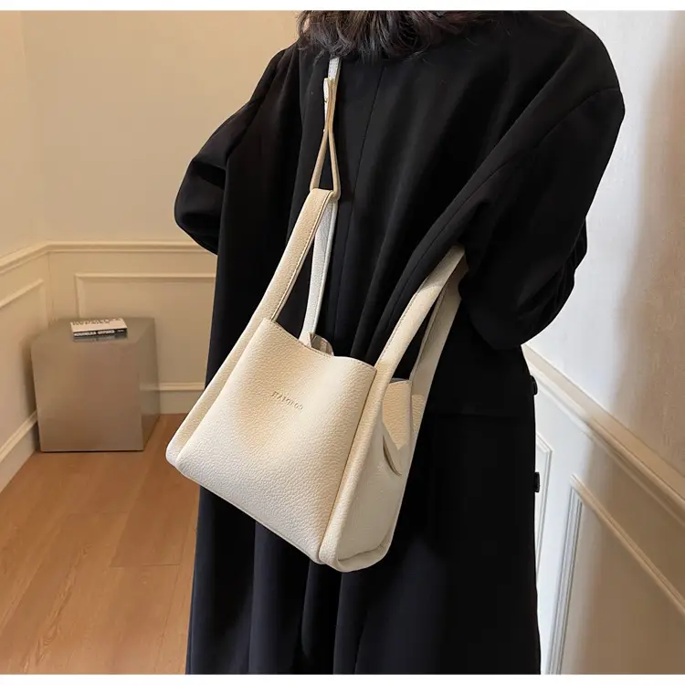Women's Soft Leather Diagonal Bucket Bag Brown 2025 — feature 35