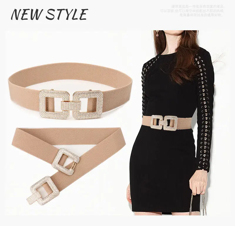 Diamond Encrusted Elastic Waist Belt for Women — feature 6