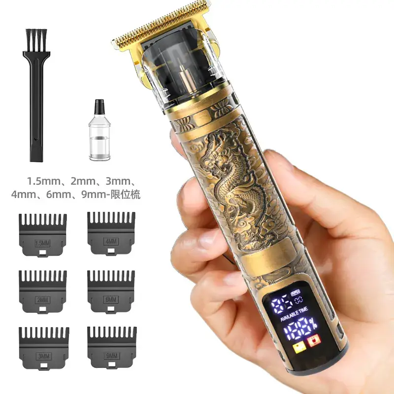 Electric Carving Hair Clipper with 6 Blades & Digital Display - Image 7