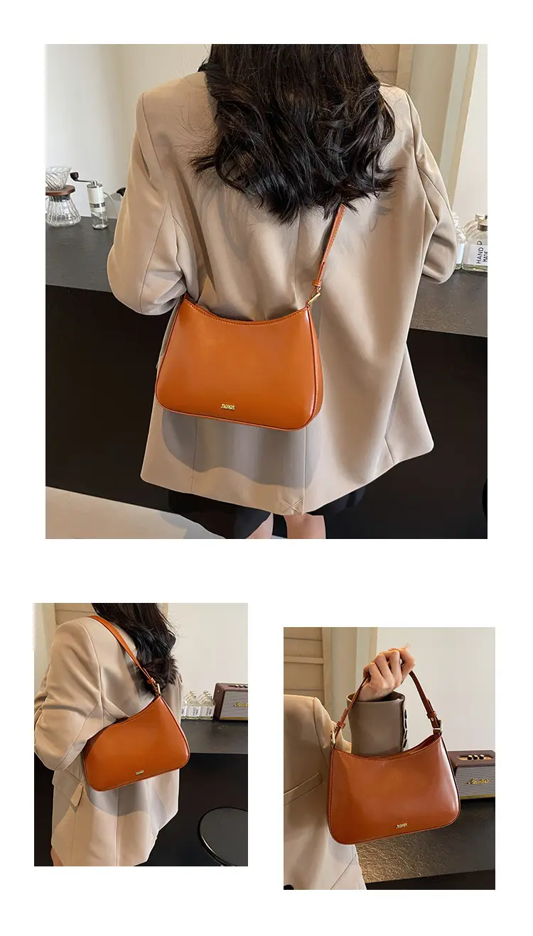 Women's Red PU Leather Shoulder Bag 18x25cm — feature 6