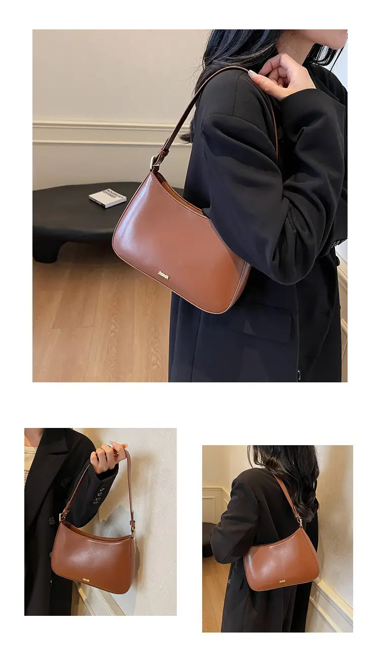 Women's Red PU Leather Shoulder Bag 18x25cm — feature 7