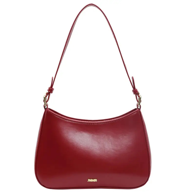 Women's Red PU Leather Shoulder Bag 18x25cm - Image 4