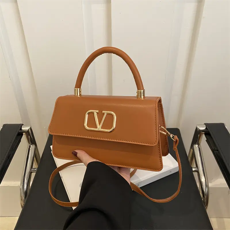 Black LV Logo Shoulder Bag for Women - Image 8