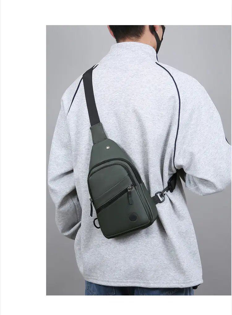 Men's Green Crossbody Bag with Adjustable Strap — feature 17