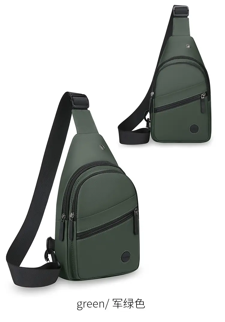 Men's Green Crossbody Bag with Adjustable Strap — feature 24