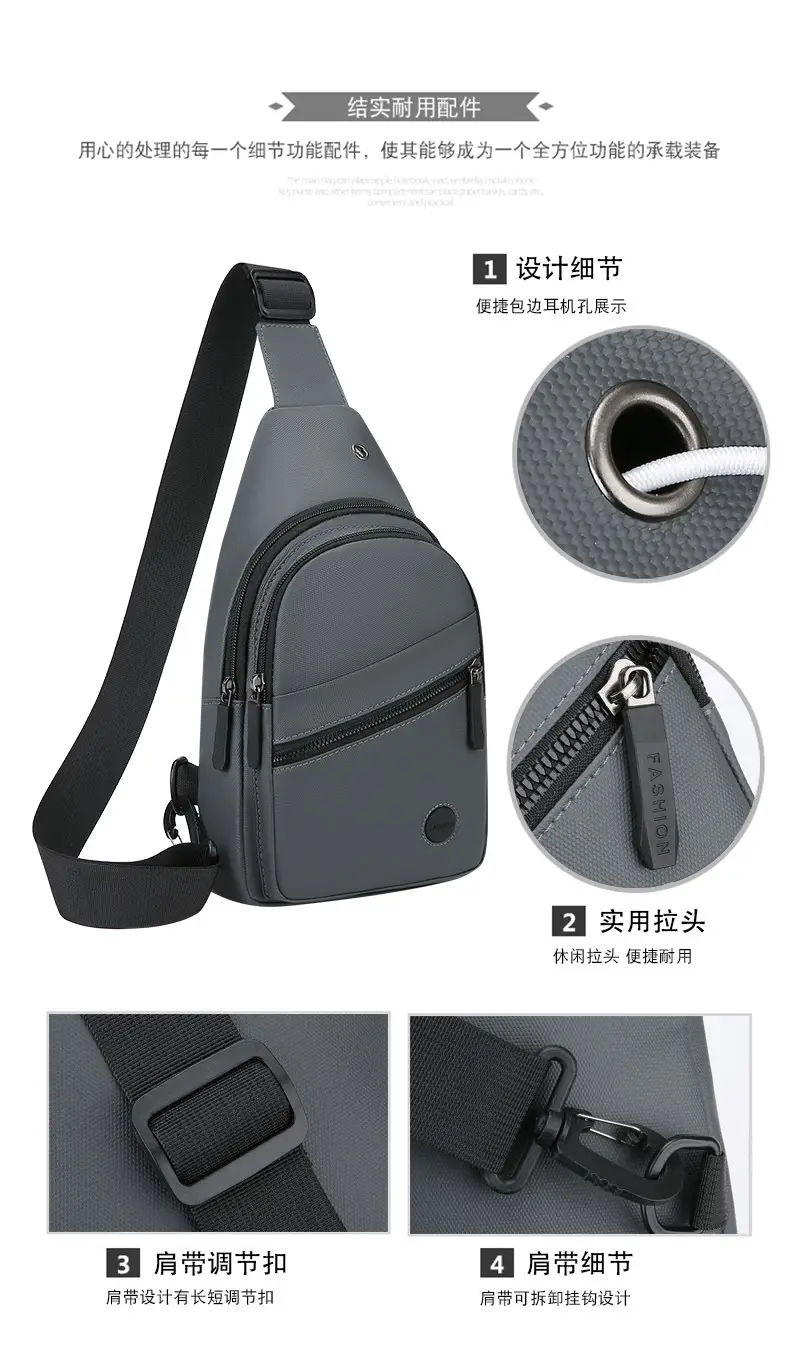 Men's Green Crossbody Bag with Adjustable Strap — feature 7