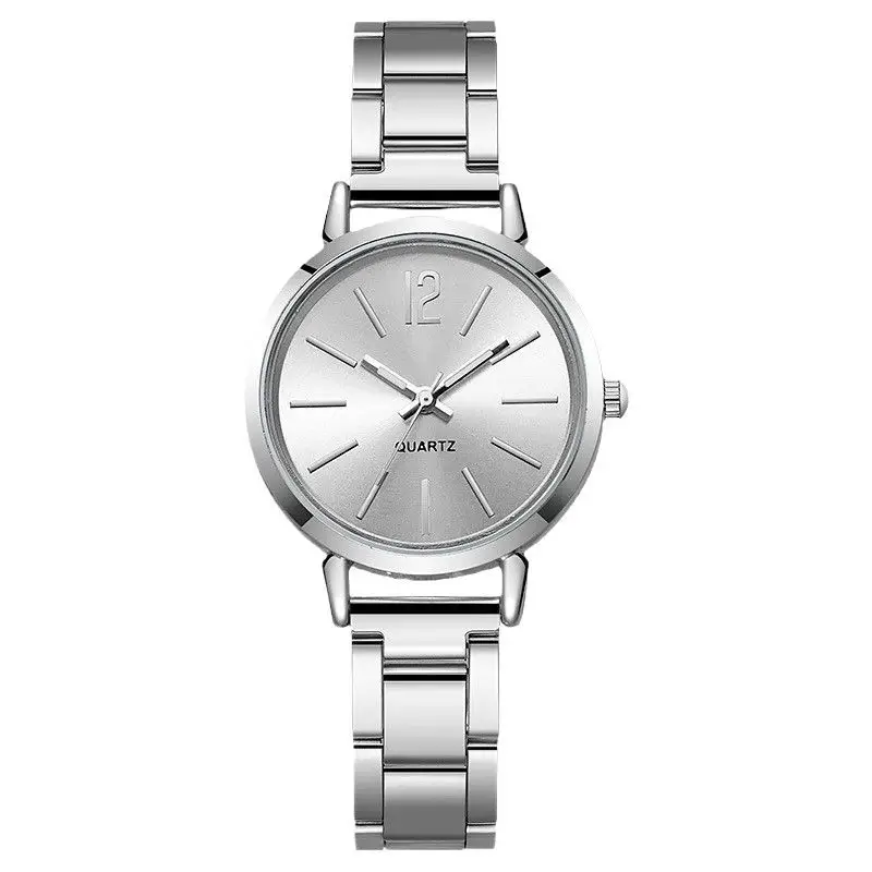 Cross-Border Hot-Selling Fashion Steel Band Quartz Watch for Women, Student Dial Fashion Watch, Ladies' Watch, Wholesale in Stock